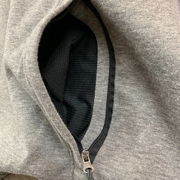 Eddie Bauer Mens Sweater Large Gray 1/4 Zip Long Sleeve Hybrid Pullover Stretch - Picture 6 of 10